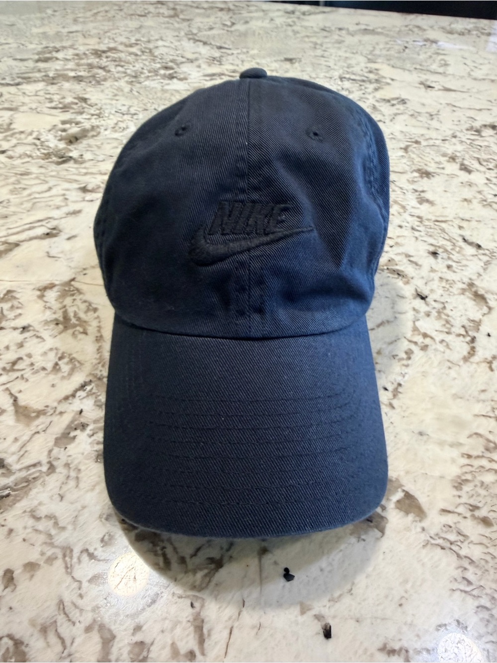 Nike Black Embroidered Swoosh Hat Size S/M
